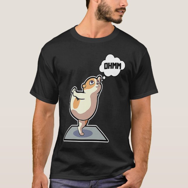 Camiseta Hamster Yoga Poses Sport Gymnastics Ohm Heartbeat  (Anverso)