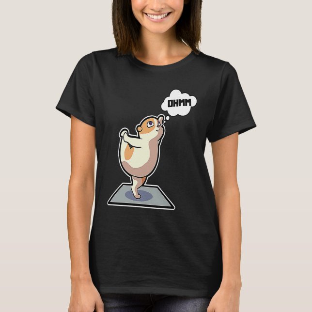 Camiseta Hamster Yoga Poses Sport Gymnastics Ohm Heartbeat  (Anverso)