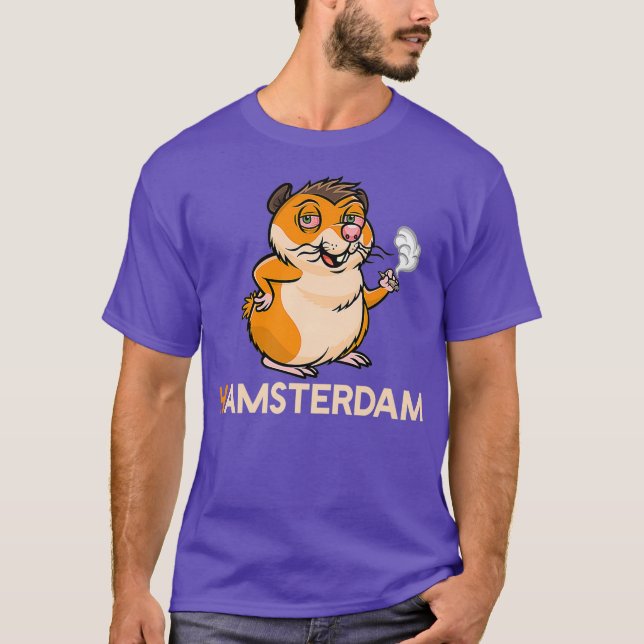 Camiseta Hamsterdam Hamster Amsterdam Joint Weed Stoner (Anverso)