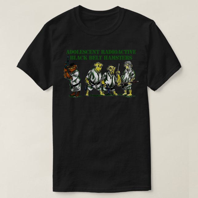 Camiseta Hamsters de cinturón negro radiactivo adolescente (Diseño del anverso)