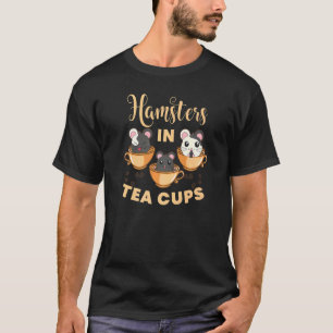 Camiseta Hamsters In Tea Cups Hombra Gráfico De Mascota Ani