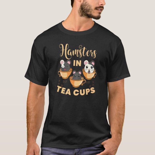 Camiseta Hamsters In Tea Cups Hombra Gráfico De Mascota Ani (Anverso)