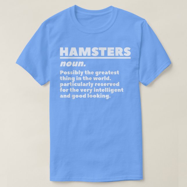 Camiseta Hamsters Noun Definition Guinea Pig Hamster Lover7 (Diseño del anverso)