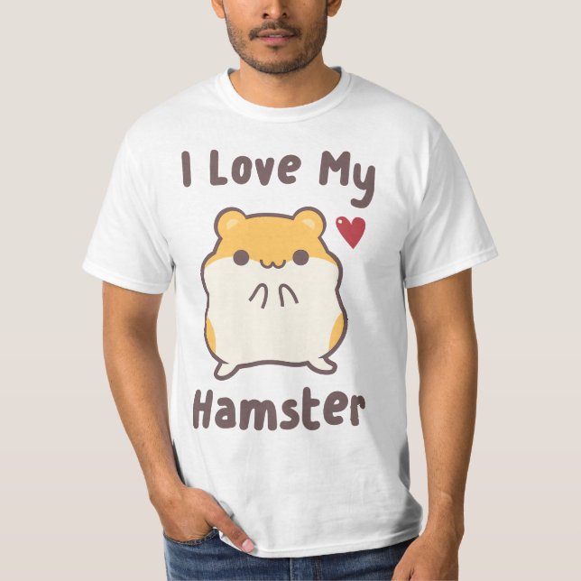 Camiseta Hamube I Love My Hamster Cute Hammy  (Anverso)