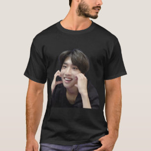 Camiseta Han Jisung, Pegatina de las mejillas de corazón li