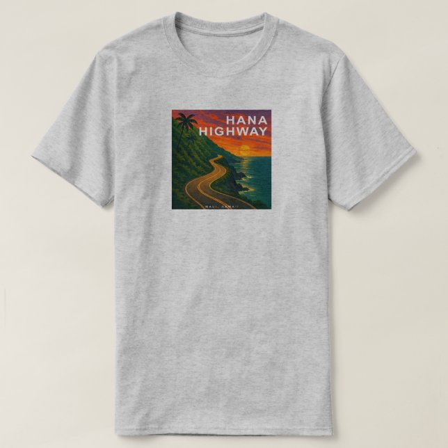 Camiseta Hana Highway Maui Hawaii Sunset (Diseño del anverso)