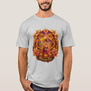 Camiseta Hana Ho: Geisha y Dragón Dorado Flor de Té