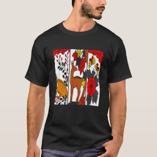 Camiseta Hanafuda de arte tradicional japonés