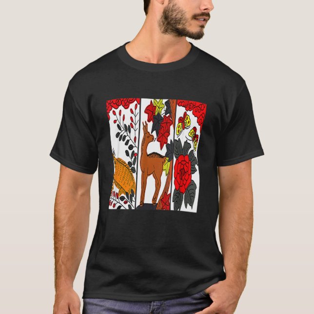 Camiseta Hanafuda de arte tradicional japonés (Anverso)