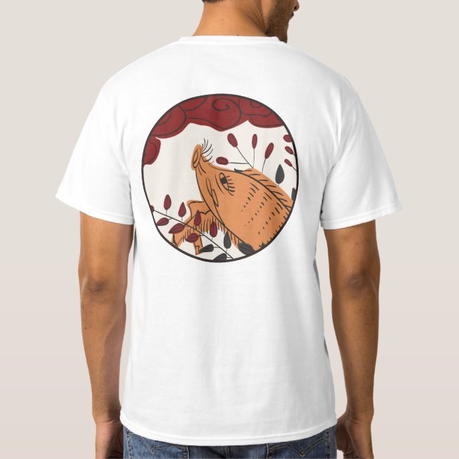 Camiseta Hanafuda "Hagi-ni-inoshishi" (Reverso)
