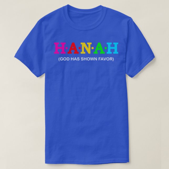 Camiseta Hanah Dios ha mostrado su favor (Diseño del anverso)