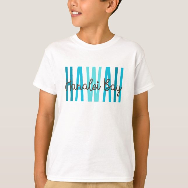 Camiseta Hanalei Bay Hawaii (Océano) (Anverso)