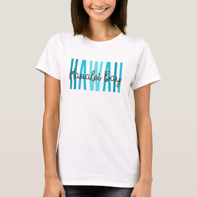 Camiseta Hanalei Bay Hawaii (Océano) (Anverso)