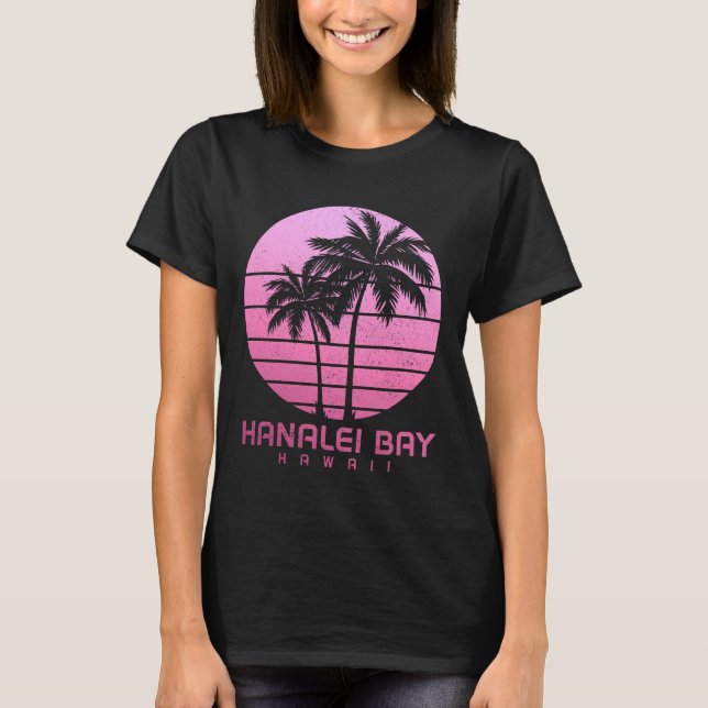 Camiseta Hanalei Bay Hawaii Surf Kauai Hawaiian Souvenir Vi (Anverso)