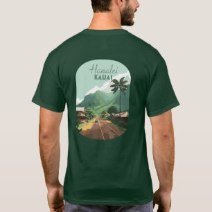 Camiseta Hanalei Kauai Hawaii Bay Mountains Green