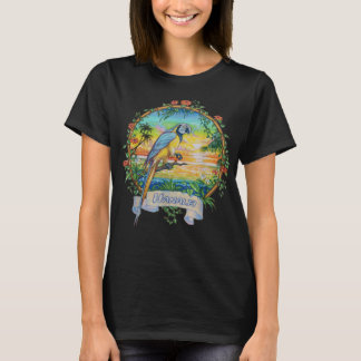 Camiseta Hanalei, Kauai Vintage Sunset Parrot Vacation