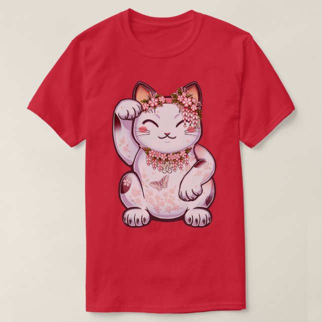 Camiseta Hanami Maneki Neko Shun (Diseño del anverso)