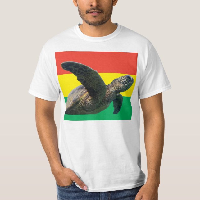 Camiseta Hanauma Bay Oahu Reggae Hawaii Tortuga (Anverso)