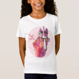 Camiseta Hand drawing pink Unicorn