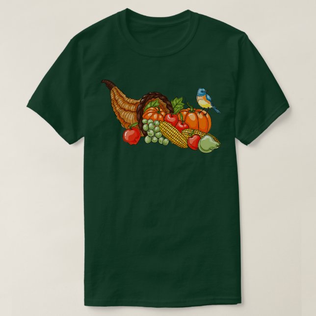 Camiseta Hand Drawn Cornucopia (Diseño del anverso)