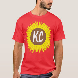 Camiseta Hand Drawn KC Kansas City Sunflower