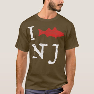Camiseta Hand DrawnI Striped Bass NJ