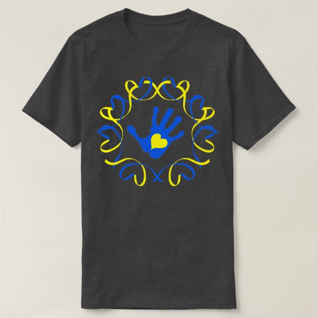 Camiseta Hand Heart World Down Syndrome Day (Diseño del anverso)