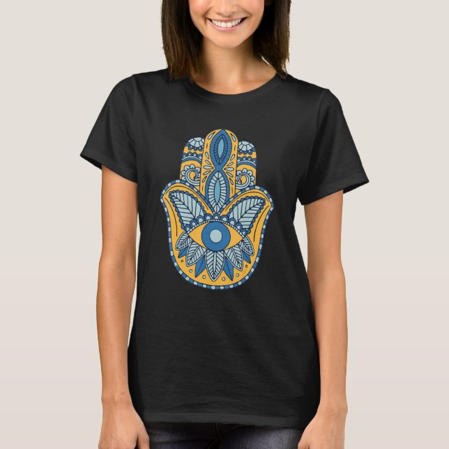 Camiseta Hand Hinduism Hamsa Hamsa Eye Fatima Arabic Pro (Anverso)