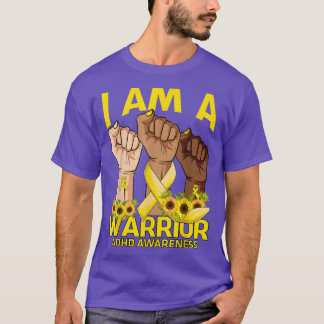Camiseta Hand I Am A Warria ADHD Awareness Sunflower