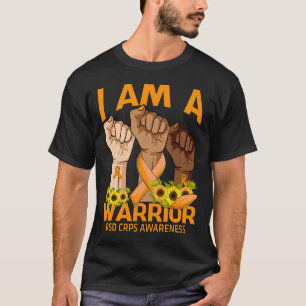 Camiseta Hand I Am A Warria Rsd Crps Awareness Sunflower