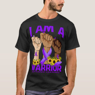 Camiseta Hand I Am A Warria Sarcoidosis Awareness Sunflowe