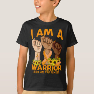 Camiseta Hand I Am A Warrian RSD CRPS Awareness Sunflower