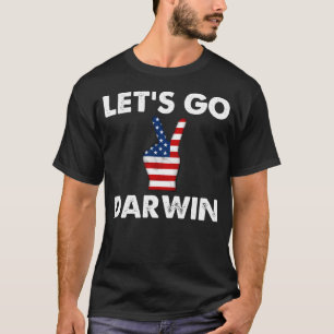 Camiseta Hand Let's Go Darwin Vintage American Flag Patriot