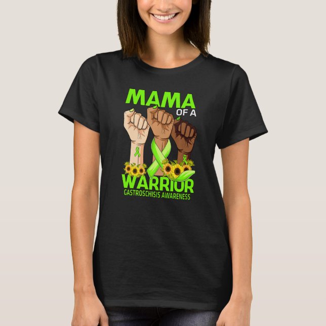 Camiseta Hand Mama De Un Guerrero Gastroschisis Awareness S (Anverso)