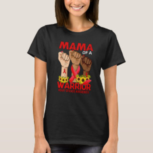 Camiseta Hand Mama Of A Warrior Heart Disease Awareness Sun