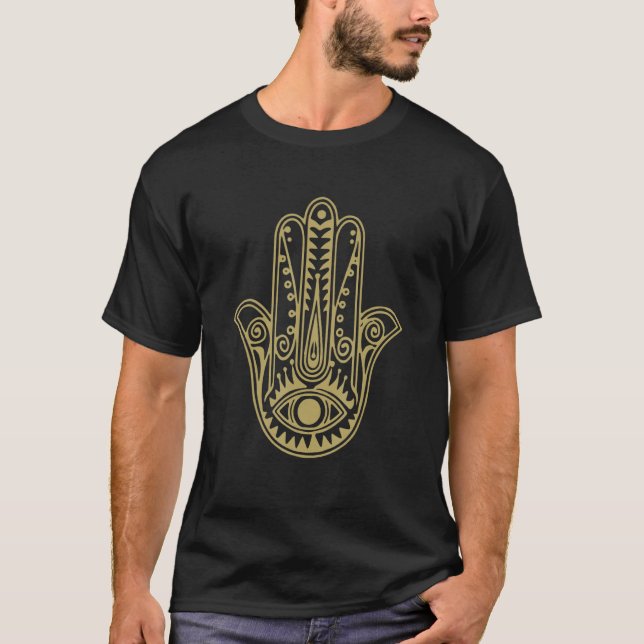 Camiseta Hand of Hamsa Fatima Evil Turkish Tiger Eye (Anverso)