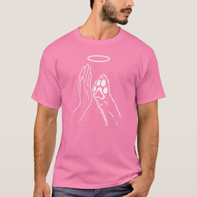 Camiseta Hand & Paw with Halo - Homenaje en memoria de Masc (Anverso)
