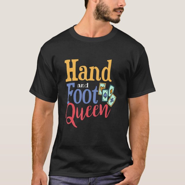 Camiseta Hand Queen funny Card Game Player Poker Euchre Gam (Anverso)
