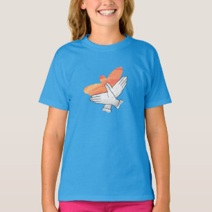 Camiseta Hand Silhouette Eagle Naranja