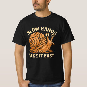 Camiseta Hand Snail Art Estilo Snail Hechos A Mano