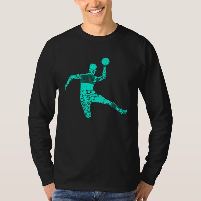 Camiseta Handball Player Fans Coach Men Boys (Anverso)
