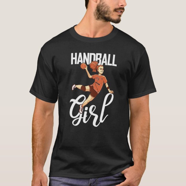 Camiseta Handball Player Handball Ball Outfit Handball Girl (Anverso)