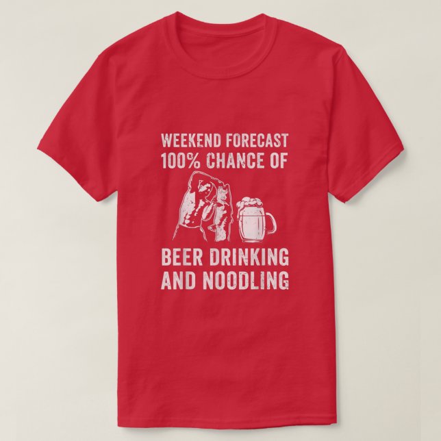 Camiseta Handfishing Catfish Noodling Beer Hand Fishing Red (Diseño del anverso)