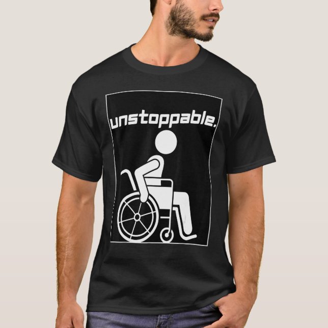Camiseta Handicap Disabled Person Graphic Motivation Unstop (Anverso)