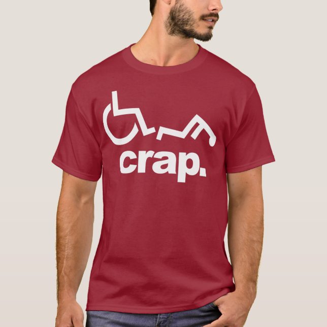 Camiseta Handicap Wheelchair Funny Wheelchair Fall (Anverso)