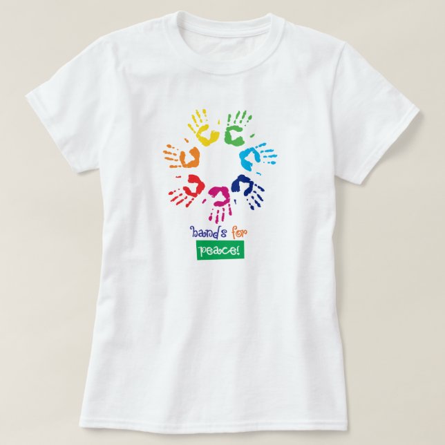 Camiseta Hands for peace (Diseño del anverso)