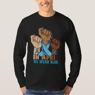 Camiseta Hands In April We Wear Blue Autism Awareness Month