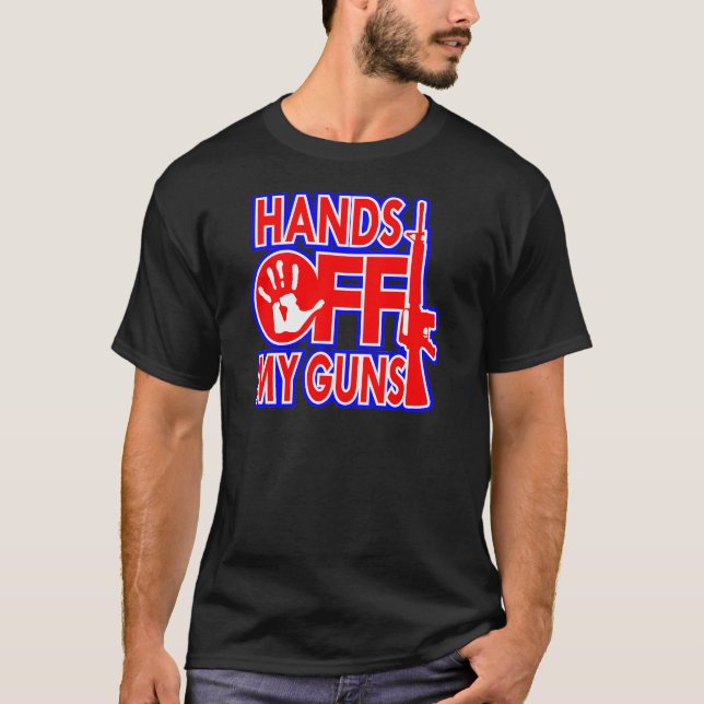 Camiseta Hands Off My Guns (c) WhiteTigerLLC.com (Anverso)