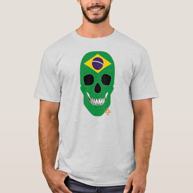 Camiseta HANDSKULL Brazil t-shirt basic   B2 (Anverso)