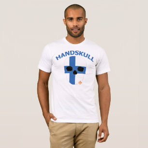 Camiseta HANDSKULL Finlandia - Manga corta blanca básica